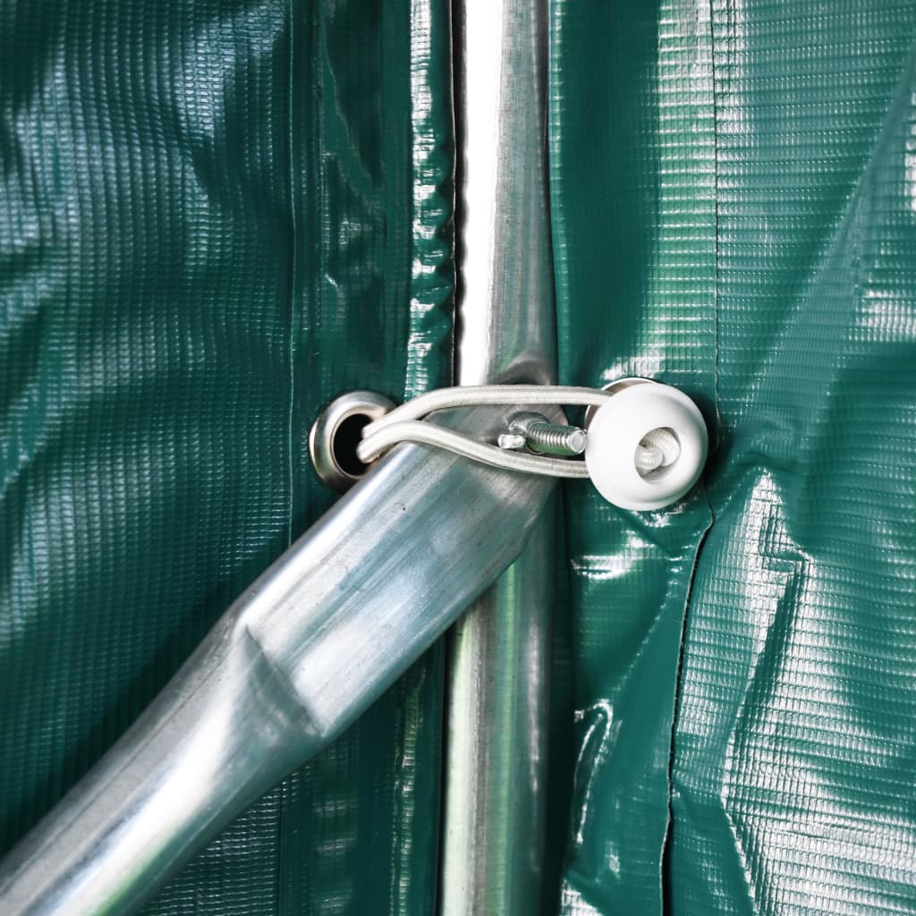 3056431 vidaXL Garage Tent PVC 2,4x2,4 m Green (310024+310025)