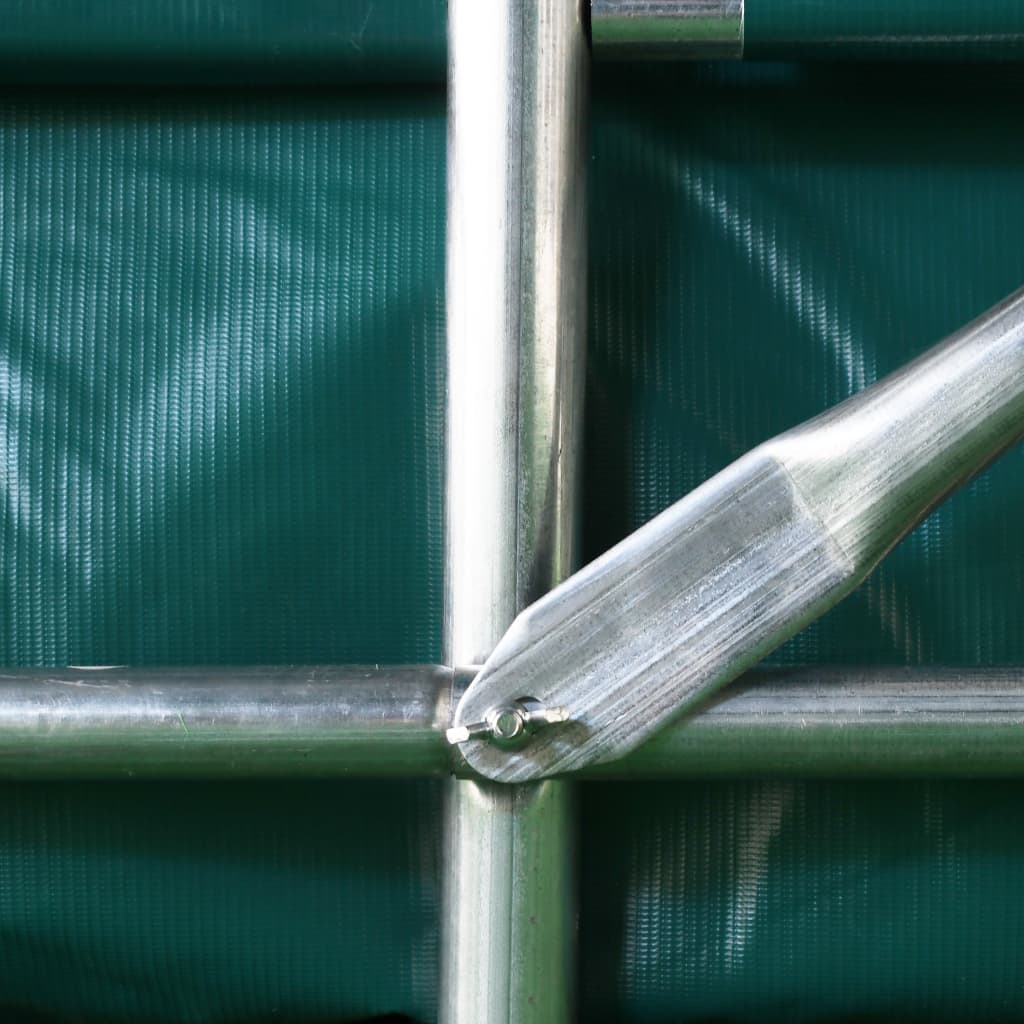 3056431 vidaXL Garage Tent PVC 2,4x2,4 m Green (310024+310025)