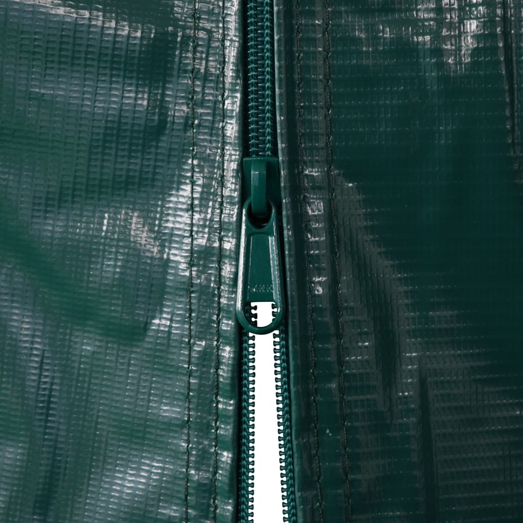 3056431 vidaXL Garage Tent PVC 2,4x2,4 m Green (310024+310025)