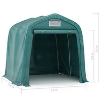 Thumbnail for 3056431 vidaXL Garage Tent PVC 2,4x2,4 m Green (310024+310025)