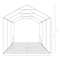Thumbnail for Garagenzelt PVC 2,4x3,6 m Grün