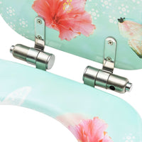 Thumbnail for Toilettensitze Soft-Close-Deckel 2 Stk. MDF Flamingo-Design