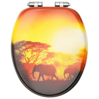 Thumbnail for Toilettensitze mit Soft-Close-Deckel 2 Stk. MDF Savanne-Design