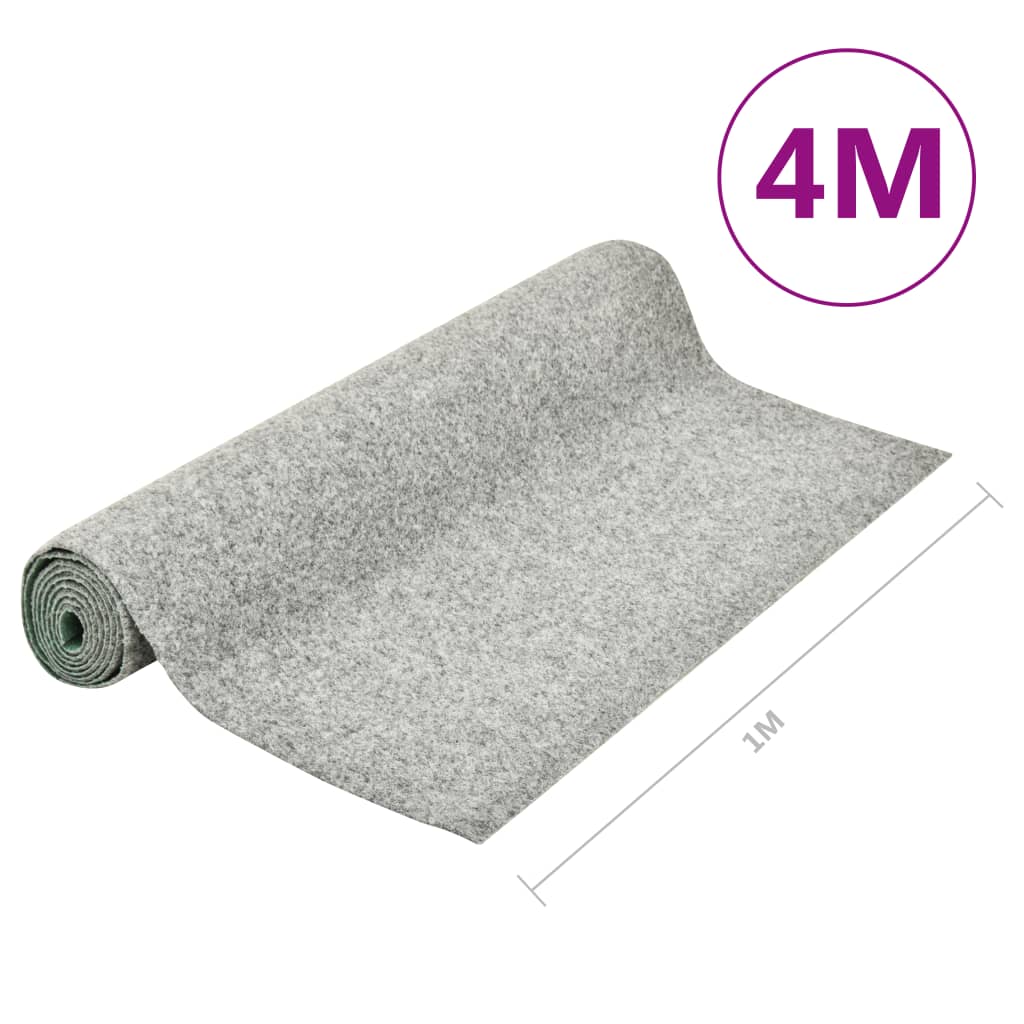 Kunstrasen mit Noppen 4x1 m Grau