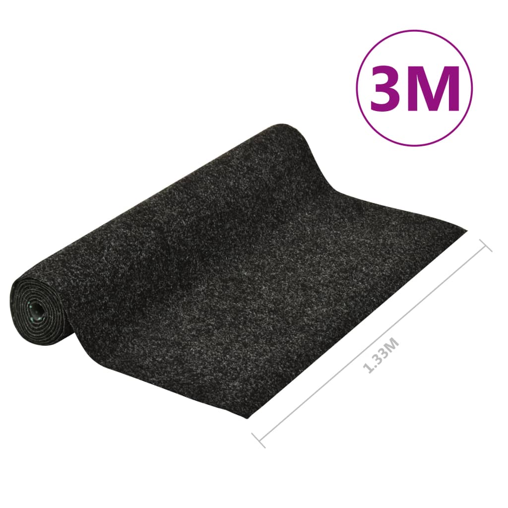 Kunstrasen mit Noppen 3x1,33 m Anthrazit