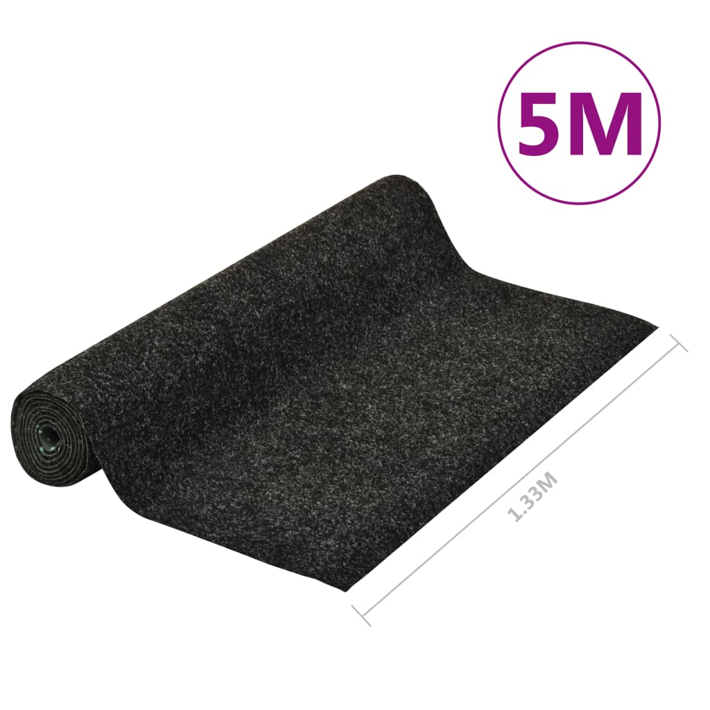 Kunstrasen mit Noppen 5x1,33 m Anthrazit