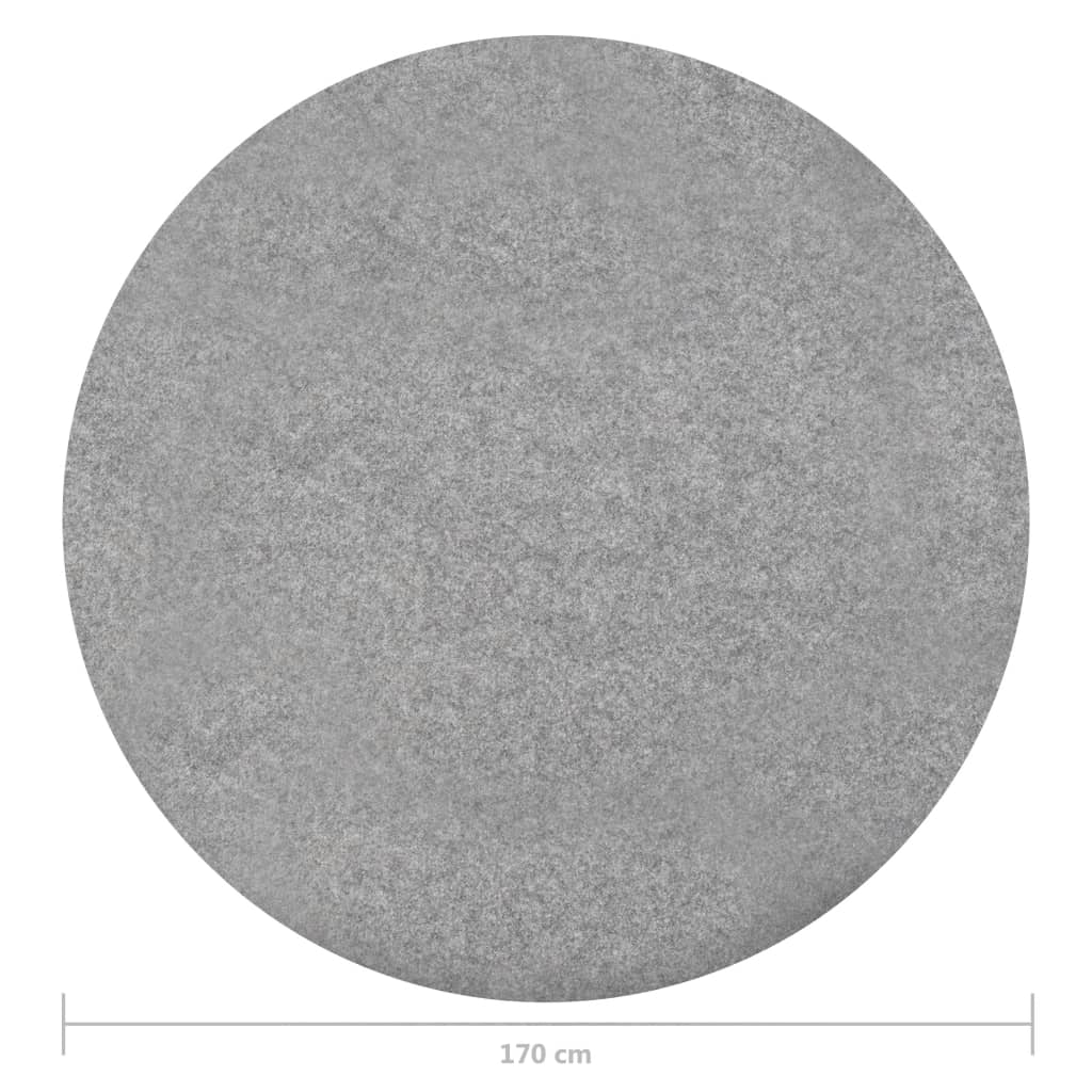 Kunstrasen mit Noppen Durchm. 170 cm Grau Rund