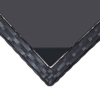 Thumbnail for Gartentisch Schwarz 240x90x74 cm Poly Rattan und Glas