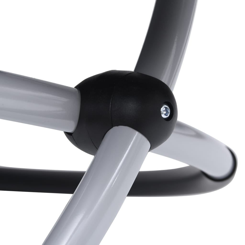 Garten-Sonnenliege mit Auflage Stahl Schwarz