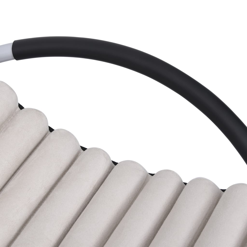 Garten-Sonnenliege mit Auflage Stahl Creme