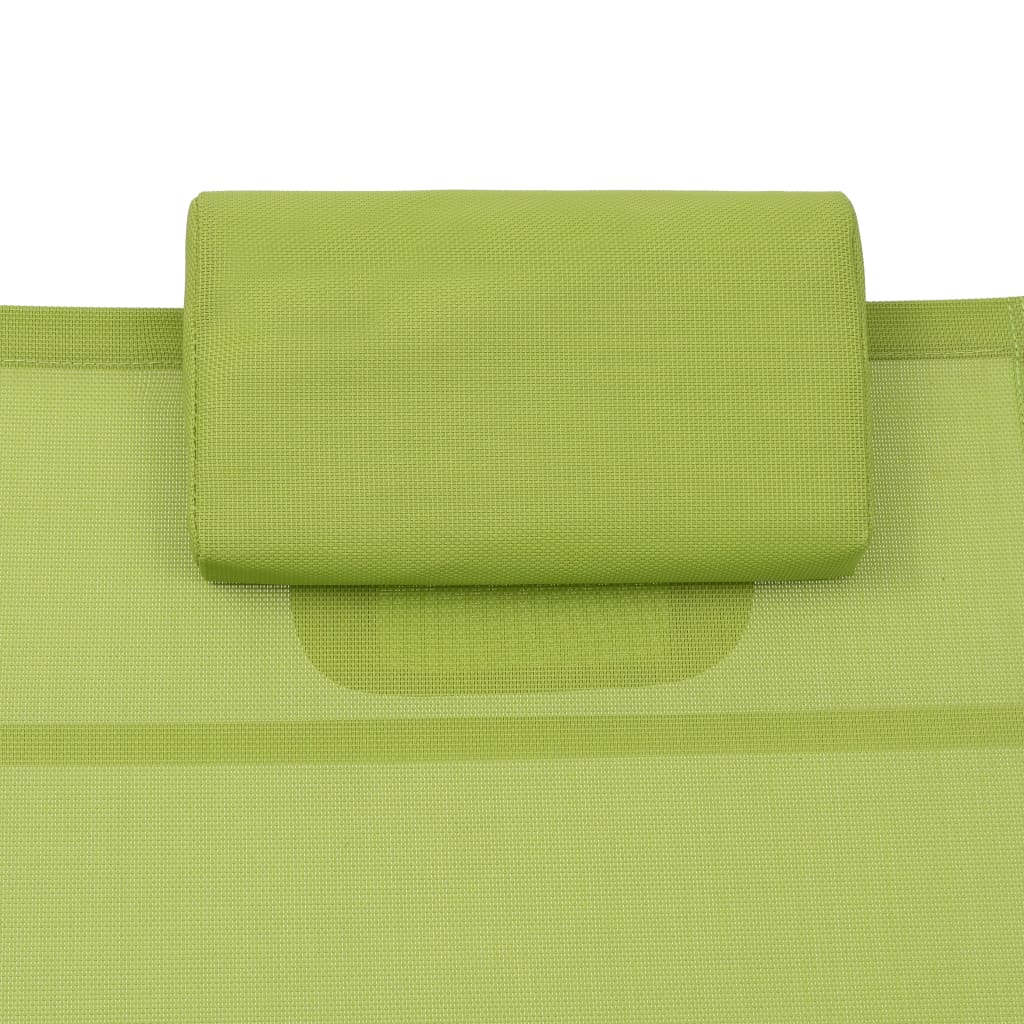 Sonnenliege Aluminium Textilene Grün