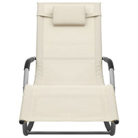 Thumbnail for Sonnenliege Textilene Creme und Grau