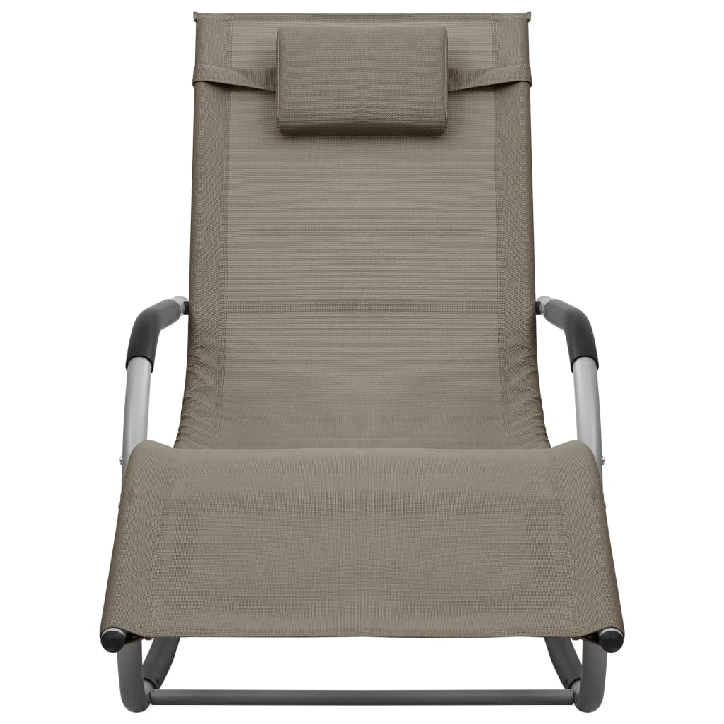 Sonnenliege Textilene Taupe und Grau