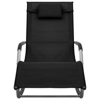 Thumbnail for Sonnenliegen 2 Stk. Textilene Schwarz und Grau