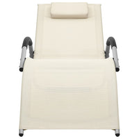 Thumbnail for Sonnenliege Textilene Creme und Grau