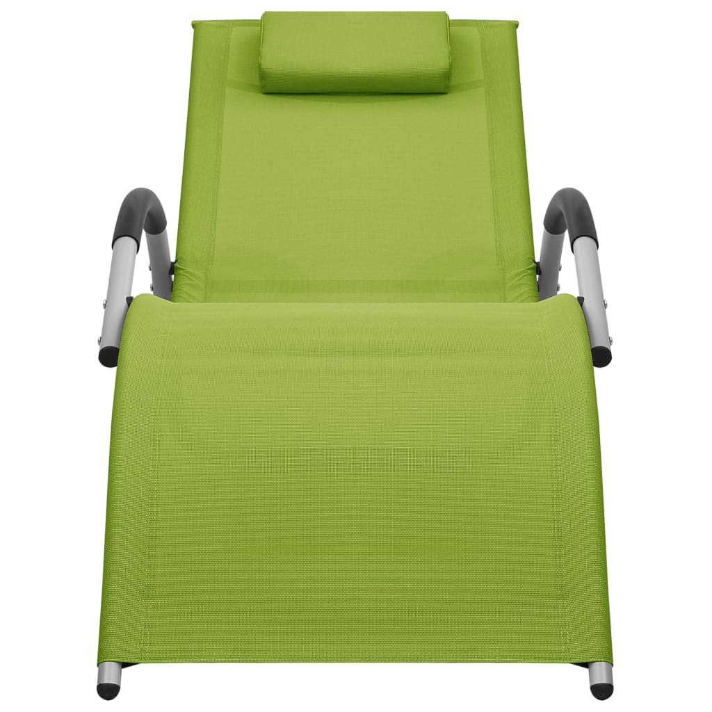 Sonnenliege Textilene Grün und Grau