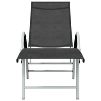 Thumbnail for Sonnenliege Textilene und Aluminium Schwarz