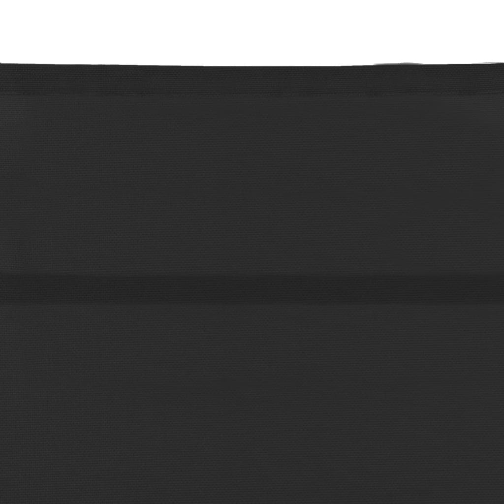 Sonnenliege Textilene und Aluminium Schwarz