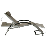 Thumbnail for Sonnenliege mit Kissen Textiline Taupe