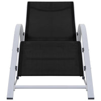 Thumbnail for Sonnenliegen 2 Stk. mit Tisch Aluminium Schwarz