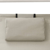 Thumbnail for Doppel-Sonnenliege mit Sonnendach Textilene Creme