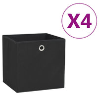 Thumbnail for Aufbewahrungsboxen 4 Stk. Vliesstoff 28x28x28 cm Schwarz