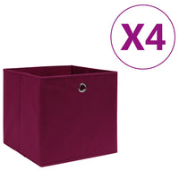 Thumbnail for Aufbewahrungsboxen 4 Stk. Vliesstoff 28x28x28 cm Dunkelrot