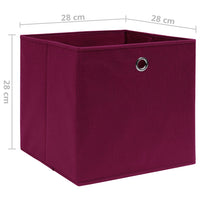 Thumbnail for Aufbewahrungsboxen 10 Stk. Vliesstoff 28x28x28 cm Dunkelrot