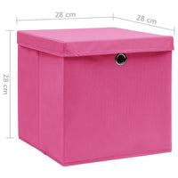 Thumbnail for Aufbewahrungsboxen mit Deckeln 10 Stk. 28x28x28 cm Rosa