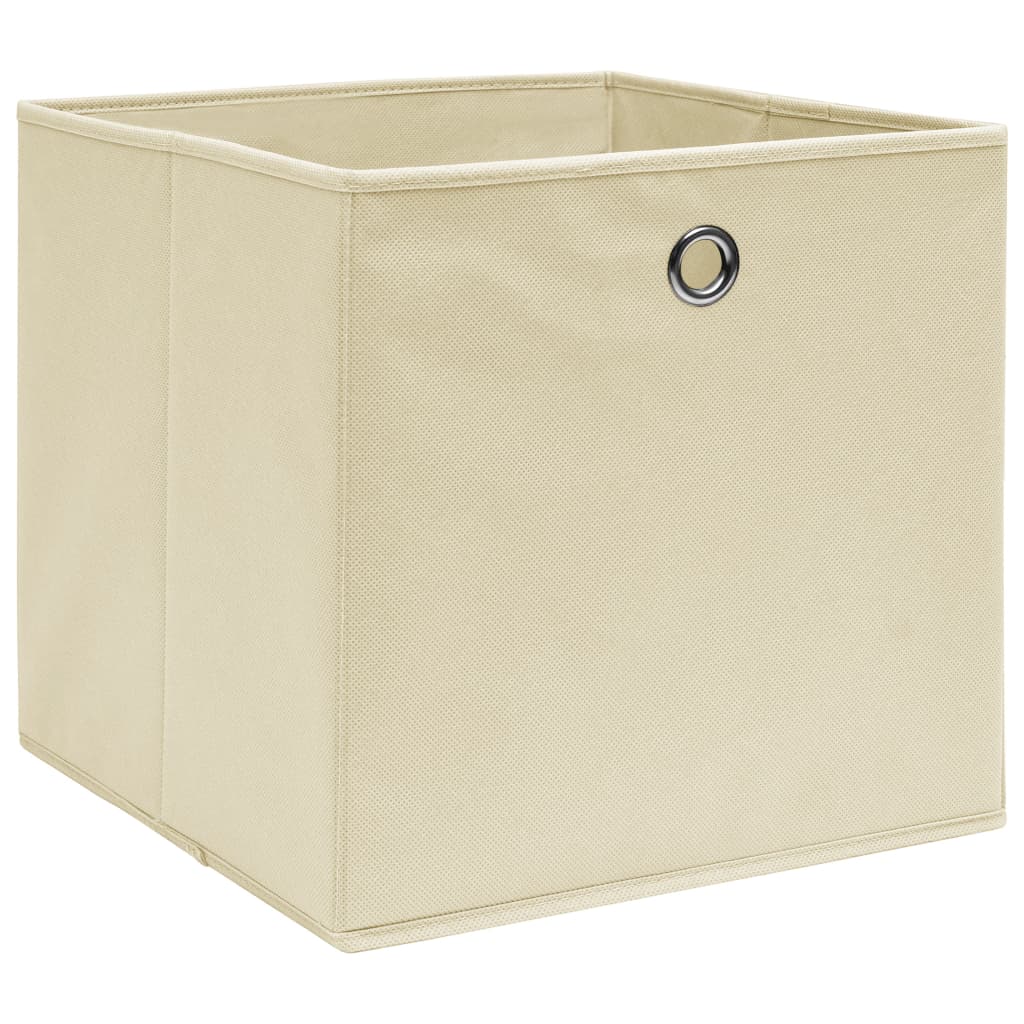Aufbewahrungsboxen 10 Stk. Vliesstoff 28x28x28 cm Creme