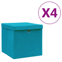 Thumbnail for Aufbewahrungsboxen mit Deckeln 4 Stk. 28x28x28 cm Babyblau