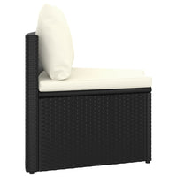 Thumbnail for 2-tlg. Garten-Sofagarnitur mit Auflagen Poly Rattan Schwarz