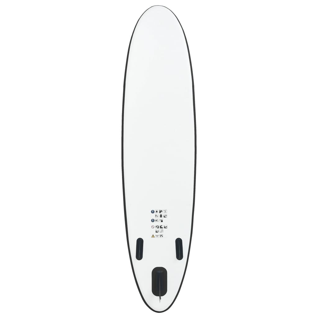 Aufblasbares Stand Up Paddle Board Set Schwarz und Weiß