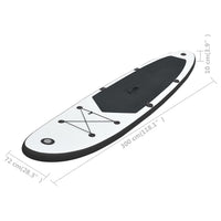 Thumbnail for Aufblasbares Stand Up Paddle Board Set Schwarz und Weiß