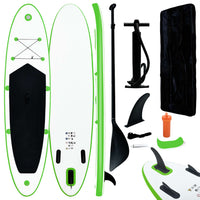 Thumbnail for Aufblasbares Stand Up Paddle Board Set Grün und Weiß