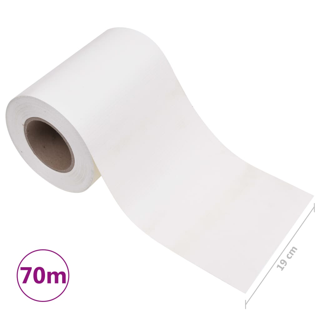 Garten-Sichtschutz PVC 70x0,19 m Weiß