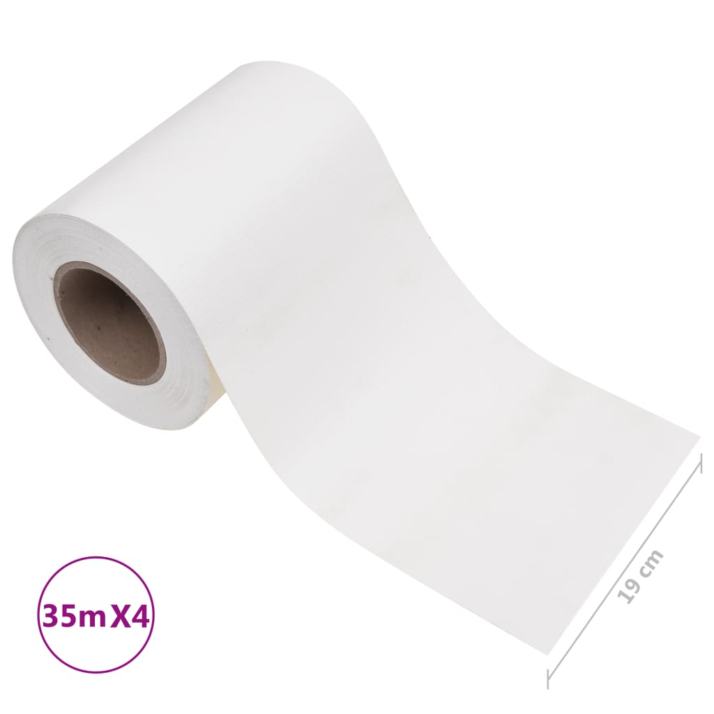 Garten-Sichtschutz 4 Stk. PVC 35x0,19 m Weiß
