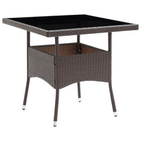 Thumbnail for Garten-Esstisch Braun Poly Rattan
