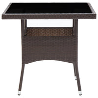 Thumbnail for Garten-Esstisch Braun Poly Rattan