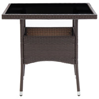 Thumbnail for Garten-Esstisch Braun Poly Rattan