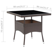 Thumbnail for Garten-Esstisch Braun Poly Rattan
