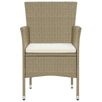 Thumbnail for Garten-Essstühle 2 Stk. Poly Rattan Beige