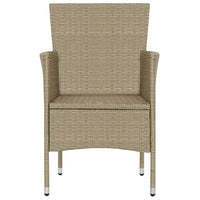 Thumbnail for Garten-Essstühle 2 Stk. Poly Rattan Beige
