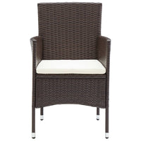 Thumbnail for Garten-Essstühle 2 Stk. Poly Rattan Braun