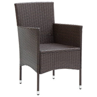 Thumbnail for Garten-Essstühle 2 Stk. Poly Rattan Braun