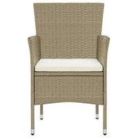 Thumbnail for Garten-Essstühle 4 Stk. Poly Rattan Beige