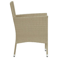 Thumbnail for Garten-Essstühle 4 Stk. Poly Rattan Beige