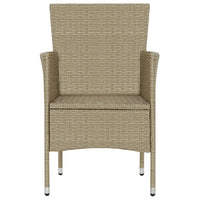 Thumbnail for Garten-Essstühle 4 Stk. Poly Rattan Beige