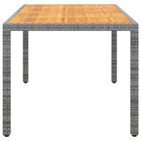 Thumbnail for Gartentisch 150x90x75 cm Akazienholz und Poly Rattan Grau