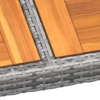 Thumbnail for Gartentisch 150x90x75 cm Akazienholz und Poly Rattan Grau